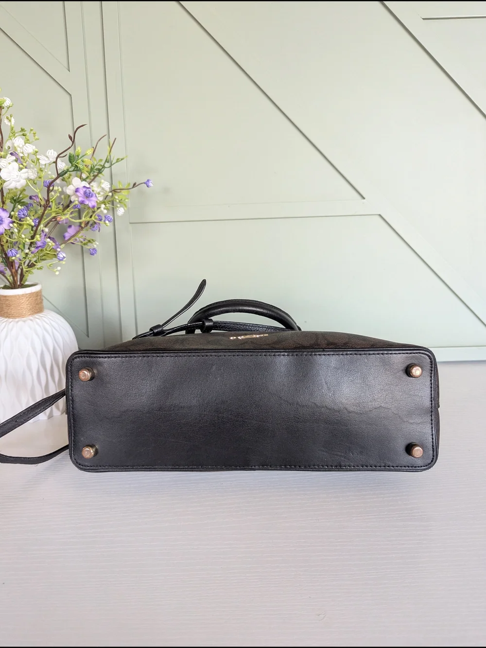 Coach Katy Satchel in Signature Canvas (Style 2558). This classic dome-shaped